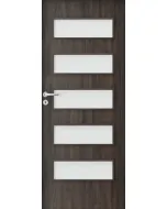 Beltéri ajtólap 75 x 210 cm-es falnyílásba portasynchro 3d fólia sötét tölgy jobbos kivitel papírrács-térkitöltés