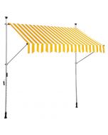 SUNFUN - feltekerhető napellenző (2,5x1,3m, sárga-fehér)