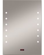 RIVA BASENTO 2 - tükör LED-világítással és órával (50x70cm)