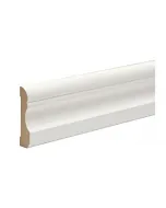 Szegőléc, 2400 × 69 × 16 mm méretben lakkozott felület ral 9016 fehér színárnyalattal lakozott, mdf hordozóanyag modern és elegá