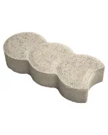 Anyagában színezett beton 4,5 cm vastag fehér színű Íves kapcsolódás anyagszükséglet: 4,5 db/fm