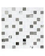 Fliesen - öntapadós mozaik (fehér mix, 30x30cm)