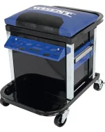 150 kg-ig terhelhető 2 fiókkal szerszámostálcával fékezhető kerekekkel