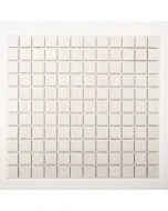 Matt fehér quadrat mozaik csempe természetes kőből stílusos burkolatokhoza 2,5 x 2,5 cm méretű elemek precíz illeszkedést biztosít