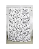 Venus zuhanyfüggöny zickzack 180 cm x 200 cm textil kivitelben vízlepergető poliészter anyag megerősített felsőrész és függönyka