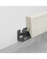 A logoclic márka szegélyléc megoldása esztétikus lezárást ad a laminált padlóhoztelepítése gyors, egyszerű, szerelőkapcsokkal m