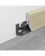 Logoclic márkájú szegélyléc ideális választás laminált padlóhozrejtett kábelvezetés kialakításával diszkrét megoldást nyúj