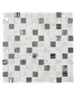 Cm 424 - mozaik mix (fehér/ezüst, 30x30cm)