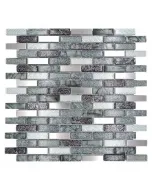 Fliesen crystal mix - mozaik (fekete/szürke mix, 29,8x30,4cm)