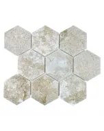 Fliesen hexagon - mozaik (cementszürke, 25,6x29,55cm)