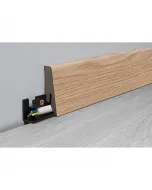 Logoclic márkájú szegélyléc soft oak árnyalatban, szegélyléc laminált padlóhozmérete 260 x 5,8 x 1,8 cm többféle szobaméret es