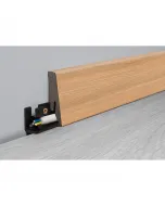 Sunset oak árnyalatban kínált logoclic szegélyléc harmonikusan illeszkedik laminált padlókhozalacsony vízfelvételének köszönhet�
