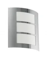 Modern megjelenésű eglo márkájú kültéri fali lámpa e27-es foglalattalmaximálisan 60 w-os izzó fogadására készültip44-es védel