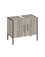 Sanremo rustico színű korpusz és front bútorlapból készült 2 csillapított záródású ajtó festett fémváz és lábak lapraszerel