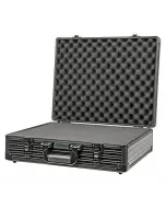 Masszív szerkezet habszivacs betét fényképezőgépek és objektívek megfelelő tárolásához fémcsattal