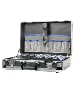 Nagy tárolóhely stabil, robosztus kialakítás hálós zsebek hordozható fémcsattal