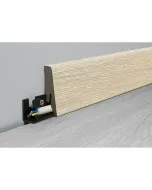 Logoclic aquaprotect szegőléc glacier oak színben mérete: 2600 x 18 x 58 mm o.r.c.a. nedvességálló technológia rejtett kábelvezet