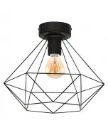Eglo tarbes mennyezeti lámpa vintage stílusban fekete, ipari acélból készült lámpa 1 x max. 60 w-os e27-es foglalat ip20-as védetts�