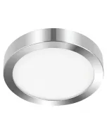 Mennyezeti lámpa modern króm kivitelben beépített led, semleges fehér fény Ø28,5 cm kerek lámpatest 2500 lumen fényáram lapos, 2,8