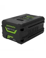 60 v-os greenworks gépekhez lítium-ion technológia nincs memóriaeffektus akkufeszültség: 60 v akkukapacitás: 5 ah