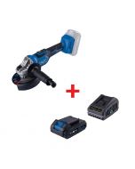 20 v-os scheppach akkus sarokcsiszoló 125 mm tárcsaátmérővel szénkefe nélküli motor a hosszabb élettartamért, lágy-indítás és 
