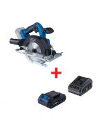 20 v-os scheppach akkus kézi körfűrész 165 mm-es fűrészlap, 24 foggal vágási mélység: max. 53 mm (90°), 39 mm (45°) led munkal�