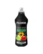 Floria premium kertészeti tápoldat 1l hosszú és gyors hatású nitrogén mikroelemekkel és kénnel dúsítva gyümölcsökhöz, zölds�