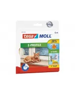 Tesa moll - ajtó- és ablaktömítő szalag (e-profil, fehér, 6m:9mm)