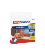 Tesa moll - ajtó- és ablaktömítő szalag (p-profil, barna, 25m:9mm)