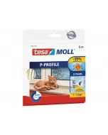 Tesa moll - ajtó- és ablaktömítő szalag (p-profil, fehér, 6m:9mm)