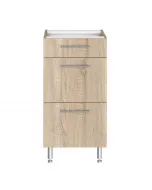 3 fiókos mérete: 40 x 84 x 50 cm praktikus tárolás világos sonoma tölgy színű lapraszerelt