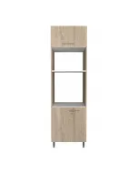 Sütőhöz és mikróhoz mérete: 60 x 205 x 50 cm praktikus tárolás világos sonoma tölgy színű lapraszerelt
