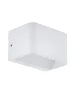 Beltéri fali lámpaként az eglo márka egy 6 w-os led fényforrással kínál korszerű megoldástfehér színű, modern szögletes formav