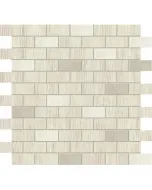 Mozaik csempe bézs árnyalatokkal mázas, dekoratív felület beltéri falburkoláshoz 29,8 × 29,8 cm méret kombinálható karyntia eleme