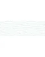 Zalakerámia falicsempe fehér, hullámos mintával lendületes stílust visz a térbe20x60 cm-es méret, 1,2 m² csomagonként, jól illesz