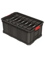 Fém zsanérok erős szerkezet nagy tárolókapacitás a modular rendszer tagja 7 db szortimenter táskát tartalmaz