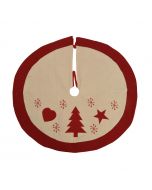 Karácsonyfatalp-takaró (Ø90cm, piros)