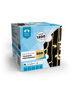 DEKORTREND CRYSTALLINE - kültéri fényfüggöny (500 LED-es, melegfehér, 2x2,5m)