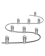9 x 0,27 w-os beépített led-fényforrás szabályozható fényerő Állítható szín és színhőmérséklet hossz: 900 cm