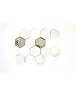 Fliesen hexagon 3d - mozaik (fehér mix, 26,5x30,6cm)