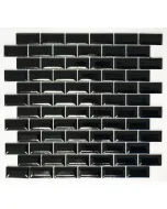Fliesen trend brick bond diamond - mozaik (fekete, 30x30cm)