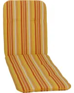Garden seat capri - napozóágypárna (193x60x5cm, sárga, csíkos)