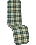 Garden seat capri - relaxációs párna (170x48x5cm, zöld, kockás)