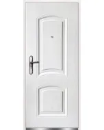 Ra08-02 - lépcsőházi fém bejárati ajtó (97x205, balos, fehér)