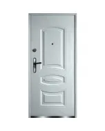 Ra13-02 - fém bejárati ajtó (97x205, balos, fehér)