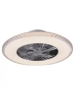 Reality harstad - mennyezeti ventilátor világítással (led, Ø60cm, fehér-króm-kristály)