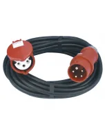 Cee hosszabbító pvc-kábellel kábelhossz: 10 m terhelhetőség: 16 a max. feszültség: 400 v vezeték: 5 pólusú, h05vv-f 3g 1,5 mm² i
