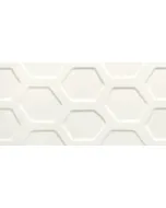 Tubadzin all in white - dekorcsempe (fehér, méhsejt, 59,8x29,8cm, 0,89m2)