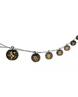 BAUHAUS FLAME - szolárlampion-füzér (8 LED-es) Energiatakarékos led-technológia kültéri használatra 8 db led-del szolárpanellel