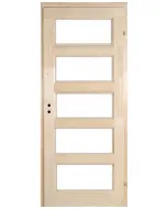 Beltéri ajtó zebra 5 100 x 210 cm-es falnyíláshoz, 10cm-es pallótokkal jobbos nyílásirány mélyen-üvegezhető kialakítás hossztol